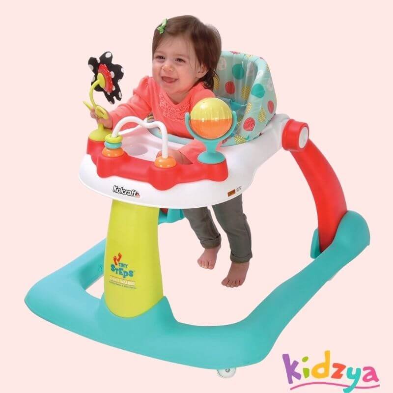 Kolcraft Tiny Steps 2-in-1 Infant & Baby Activity Walker