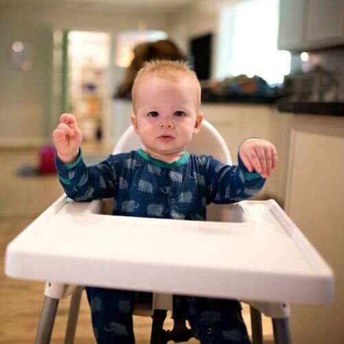 when can babies sit in high chairs